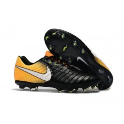 Soccer Shoes For Men Nike Tiempo Legend 7 FG - Black White Yellow