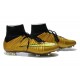 Nike Men's 2016 - Mercurial Superfly 4 FG Soccer Shoes Black Gold Volt