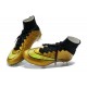 Nike Men's 2016 - Mercurial Superfly 4 FG Soccer Shoes Black Gold Volt