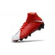 High Tops Nike Hypervenom phantom III DF FG Neymar Soccer Shoes Total Crimson White Red
