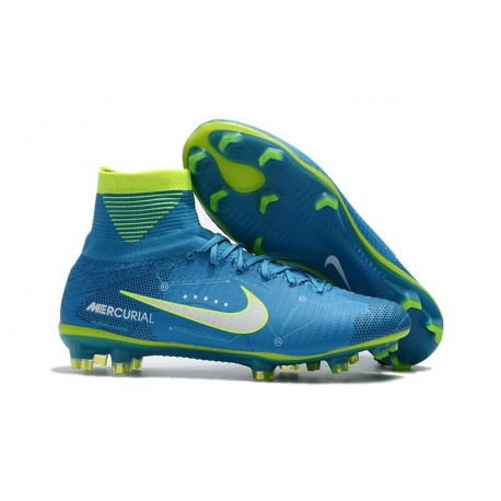 Nike Soccer Cleats - Nike Mercurial Superfly V FG NJR Blue White Volt