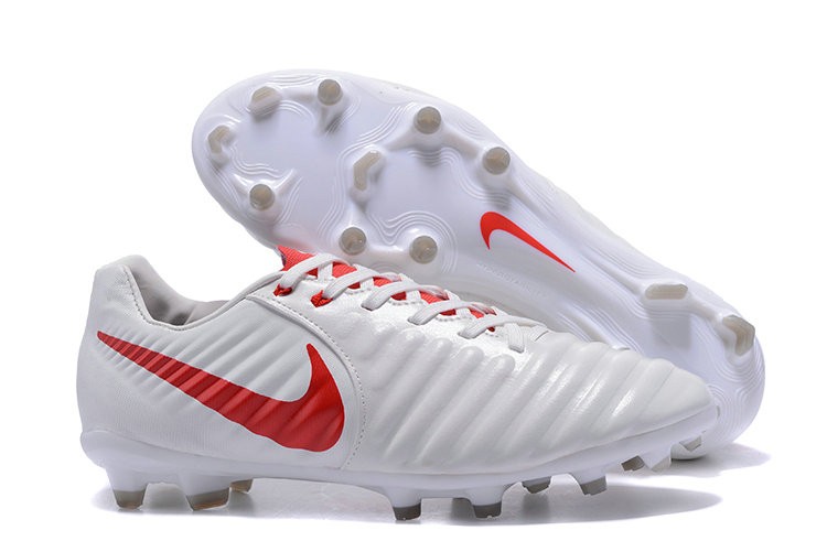 Soccer Shoes For Men Nike Tiempo Legend 7 FG - White Red