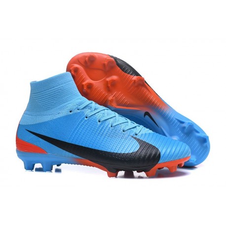 blue and red football boots