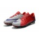Latest Nike Hypervenom Phantom 3 FG Soccer Shoes Red Grey Blue
