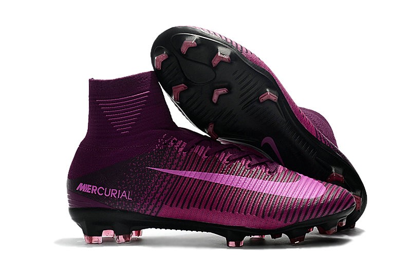 black and purple soccer cleats