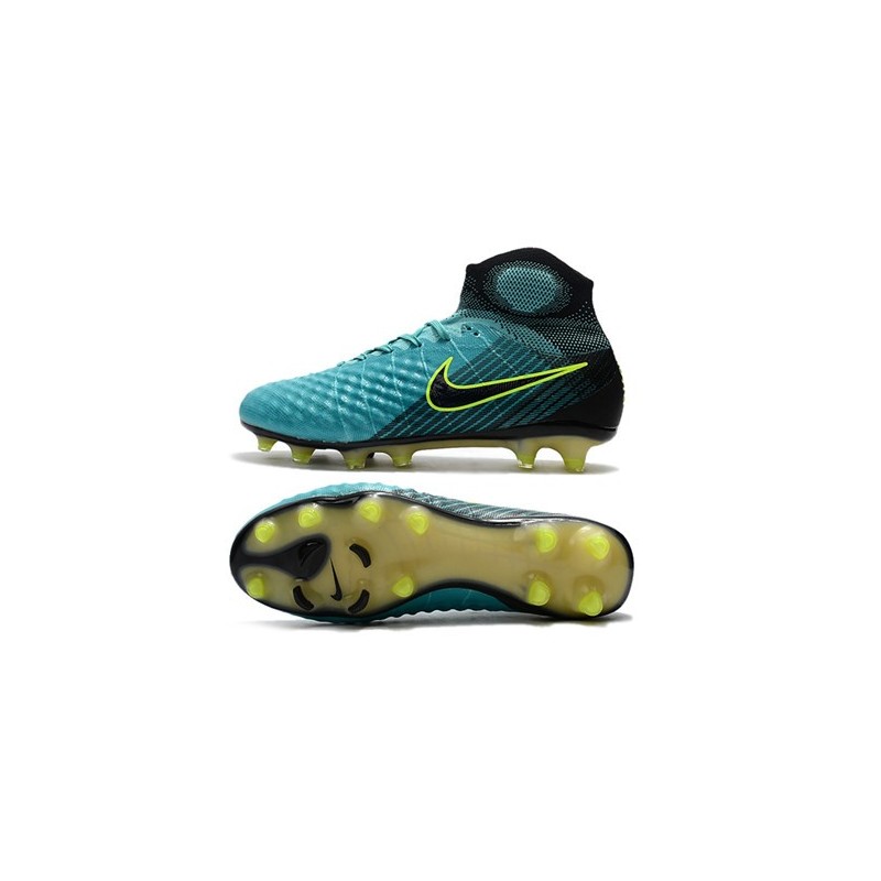 New Nike Magista Obra II FG Soccer Shoes For Sale Blue Volt Black