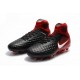 Men Nike Magista Obra II Firm-Ground Soccer Cleats Black White Hyper Crimson Bright Crimson