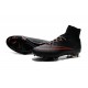 Sale Nike Men's Mercurial Superfly 4 FG Football Cleats Black Red