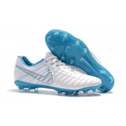 Soccer Shoes For Men Nike Tiempo Legend 7 FG - White Blue