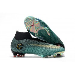 Soccer Shoes For Men - Nike Mercurial Superfly 6 Club Ronaldo FG Clear Jade Metallic Vivid Gol Black