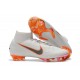 Soccer Shoes For Men - Nike Mercurial Superfly 6 Elite FG White Metallic Cool Grey Total Orange