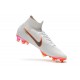 Soccer Shoes For Men - Nike Mercurial Superfly 6 Elite FG White Metallic Cool Grey Total Orange
