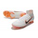 Soccer Shoes For Men - Nike Mercurial Superfly 6 Elite FG White Metallic Cool Grey Total Orange