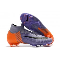 Soccer Shoes For Men - Nike Mercurial Superfly 6 Elite FG Purple Orange Black