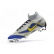 Soccer Shoes For Men - Nike Mercurial Superfly 6 Elite FG Silver Blue Yellow