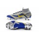 Soccer Shoes For Men - Nike Mercurial Superfly 6 Elite FG Silver Blue Yellow