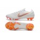 Football Boots for Men - Nike Mercurial Vapor XII 360 Elite FG White Metallic Cool Grey Total Orange