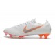 Football Boots for Men - Nike Mercurial Vapor XII 360 Elite FG White Metallic Cool Grey Total Orange