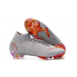Soccer Shoes For Men - Nike Mercurial Superfly 6 Elite FG Gray Red