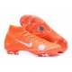 Soccer Shoes For Men - Nike Mercurial Superfly 6 Elite FG Off-White For Nike - Orange White Blue Yellow