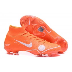 Soccer Shoes For Men - Nike Mercurial Superfly 6 Elite FG Off-White For Nike - Orange White Blue Yellow