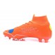 Soccer Shoes For Men - Nike Mercurial Superfly 6 Elite FG Off-White For Nike - Orange White Blue Yellow
