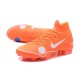 Soccer Shoes For Men - Nike Mercurial Superfly 6 Elite FG Off-White For Nike - Orange White Blue Yellow