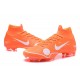 Soccer Shoes For Men - Nike Mercurial Superfly 6 Elite FG Off-White For Nike - Orange White Blue Yellow