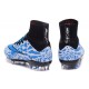 New Nike Mercurial Superfly IV FG Football Shoes Leopard Blue White Black