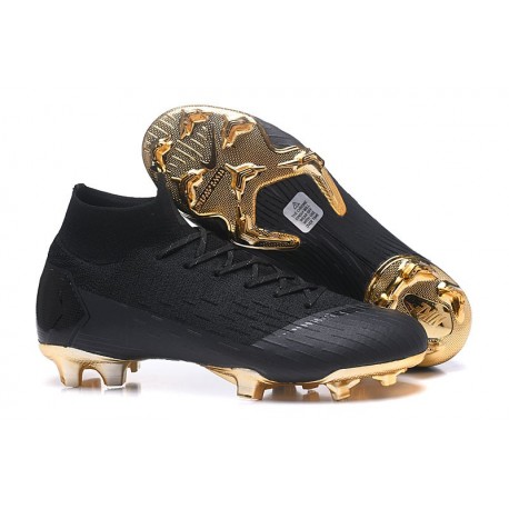 Soccer Shoes For Men - Nike Mercurial Superfly 6 Elite FG Black Gold