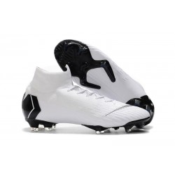 Soccer Shoes For Men - Nike Mercurial Superfly 6 Elite FG White Black