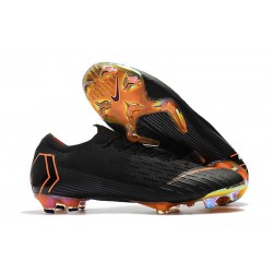 Football Boots for Men - Nike Mercurial Vapor XII 360 Elite FG Black Total Orange White