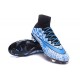 New Nike Mercurial Superfly IV FG Football Shoes Leopard Blue White Black