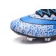 New Nike Mercurial Superfly IV FG Football Shoes Leopard Blue White Black