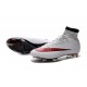 Nike Soccer Shoes - Mercurial Superfly 4 FG Soccer Cleats White Red Black