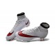 Nike Soccer Shoes - Mercurial Superfly 4 FG Soccer Cleats White Red Black