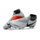 Nike Phantom Vision Elite DF FG - Football Cleats Grey Red