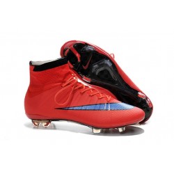 Nike Men's Mercurial Superfly 4 FG Football Cleats Bright Crimson Persian Violet Black