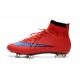 Nike Men's Mercurial Superfly 4 FG Football Cleats Bright Crimson Persian Violet Black