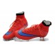Nike Men's Mercurial Superfly 4 FG Football Cleats Bright Crimson Persian Violet Black