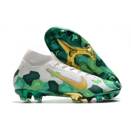 green and gold nike football cleats