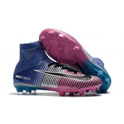 Nike Mercurial Superfly V Tech Craft FG Soccer Cleats Pink Blue White