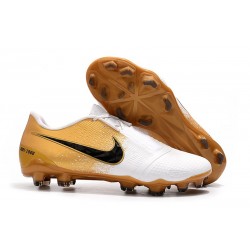 Nike Phantom Vnm Elite FG Soccer Boot -Gold White Black