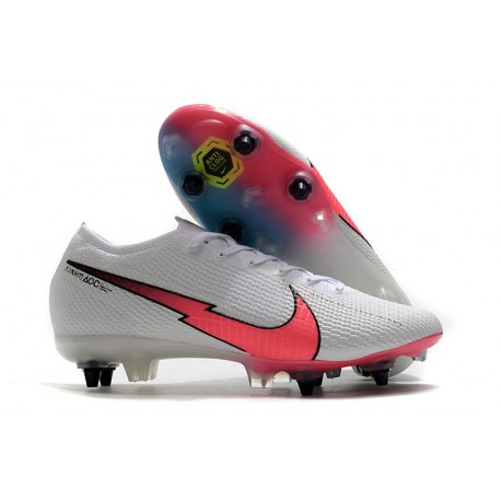 Nike Mercurial Vapor XIII Elite SG Anti Clog White Crimson Blue