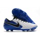Nike Tiempo Legend VIII Elite FG Cleat White Blue Black