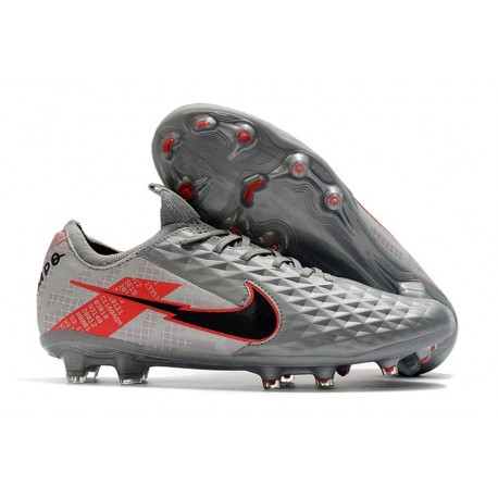 Nike Tiempo Legend VIII Elite FG Cleat Bomber Grey Black Red
