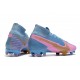 Nike New Mercurial Superfly 7 Elite FG - Blue Pink Gold