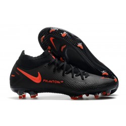 New 2021 Nike Phantom GT Elite DF FG Boots Black ChiliRed SmokeGrey