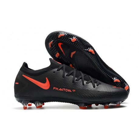 Nike Phantom GT Elite FG New Cleats Black Dark Smoke Grey Chile Red