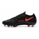 Nike Phantom GT Elite FG New Cleats Black Dark Smoke Grey Chile Red